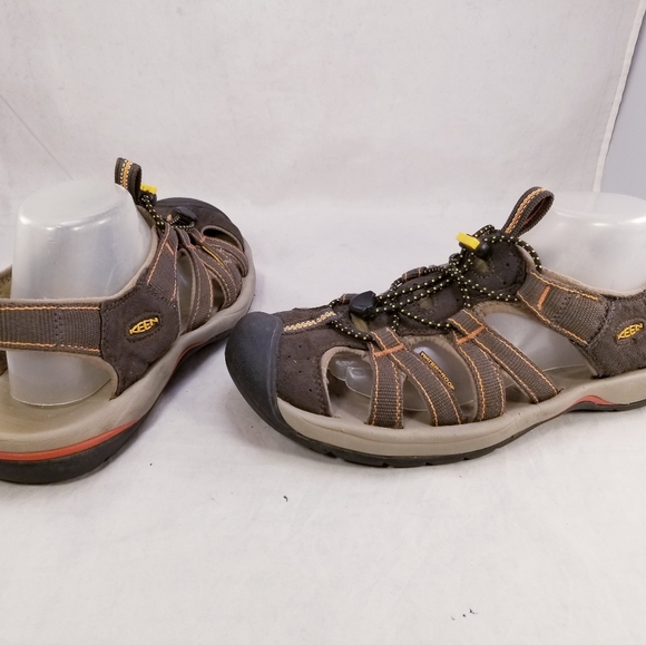 KEEN WATERPROOF MAN OUTDOOR SANDALS CLOSE TOE BROWN SIZE US 10 EUR 43 - Picture 4 of 9